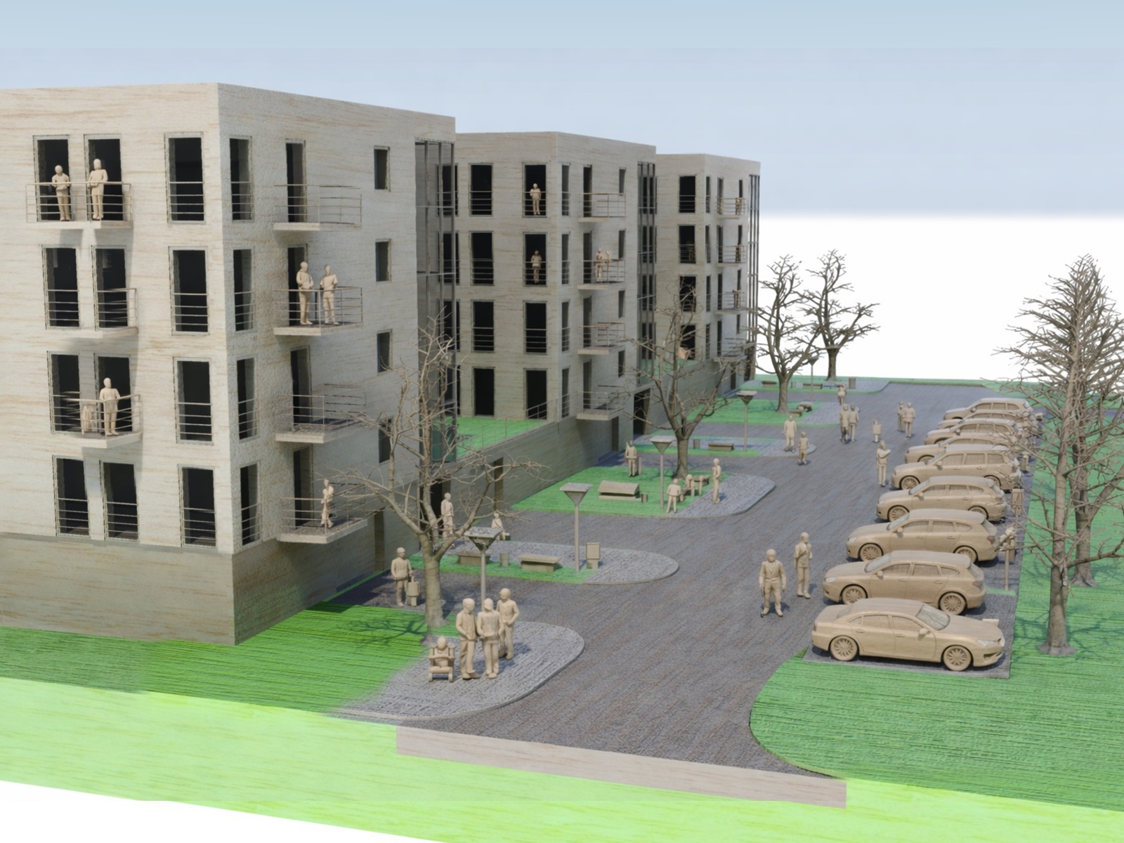 PIEKARY ŚLĄSKIE: Housing estate.